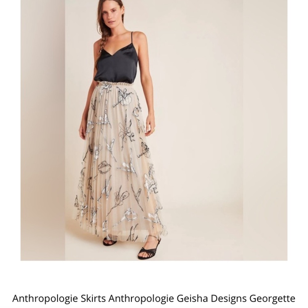 NWT Anthropologie Geisha Designs Georgette Skirt